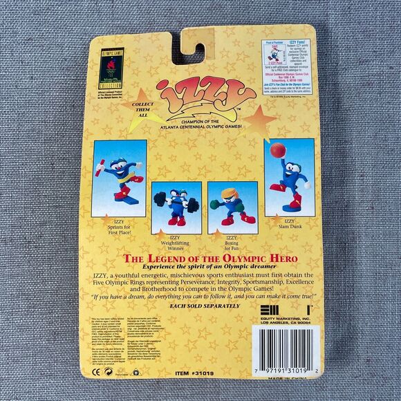 Vintage 1996 Olympic Mascot Izzy Weightlifting Winner Action Figure Collectible - Picture 4 of 7